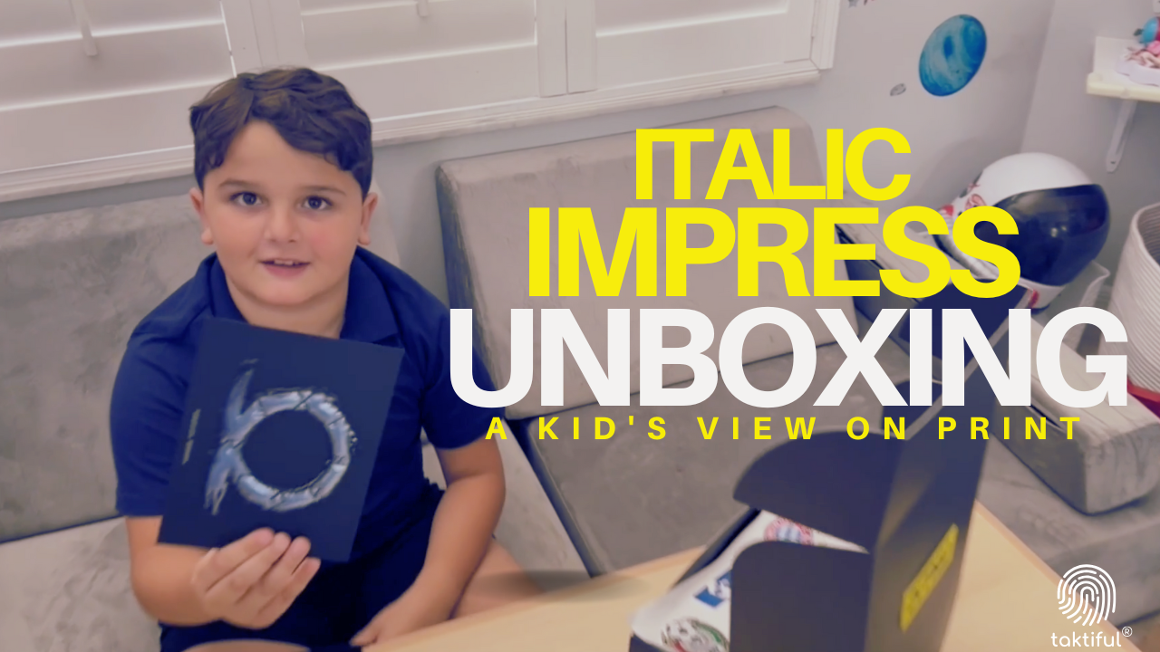 Unboxing Magic: Our 7-Year-Old VP Explores Italic's New 3D Emblem Line Impress!